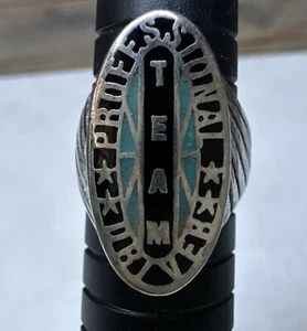 G&S Gordon & Smith Vintage Trucker Ring Silver Professional Team Driver 8 - Picture 1 of 9