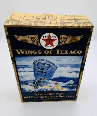Ertl Wings of Texaco 1927 Ford Tri-Motored Mono Airplane Model Bank NIB 7th  - Image 1 of 2