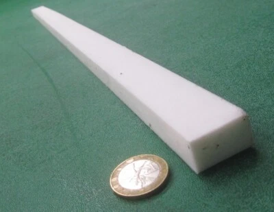 Teflon PTFE Virgin Bar 1/2" - .500" Thick x 1.00" Wide x 24" Long White - Image 1 of 4