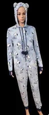 Pijama Snoopy Peanuts M Munki Munki Luxe Peluche Unión Traje Una Pieza Adulto Pijamas Foto 1 de 4