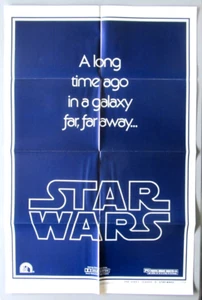PÓSTER DE PELÍCULA STAR WARS ADVANCE ORIGINAL 27X41 DOBLADO 1977 HARRISON FORD TEASER B - Imagen 1 de 1
