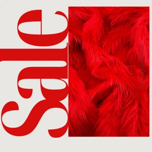 RED - Shaggy Long Pile Faux Fur Fabric By Yard | Faux Fur | High Quality - Picture 1 of 2