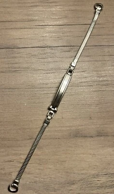 Kreisler Stainless Steel Deployment Ring End Watch Band Square Snake Vintage NOS - Image 1 of 4