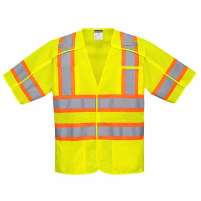 Portwest US382 Kobuk Breakaway Hi-Vis Contrast Reflective Safety Work Vest ANSI - Image 1 of 4