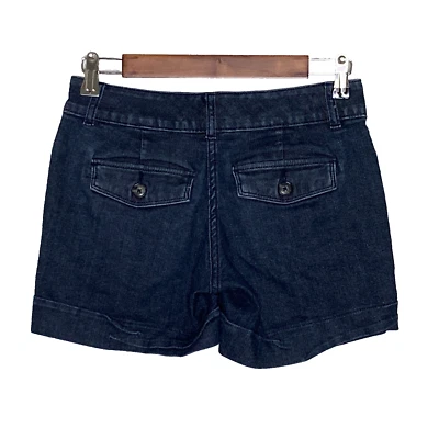 The Limited 917 Mujer Solapa Bolsillo Denim Shorts 0 x 5 en Elástico Azul Oscuro Lavado Foto 1 de 4