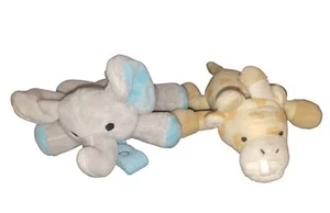 WubbaNub Bebé Jirafa Binky Chupete y Le Be Be Elefante Chupete Solo Soporte  - Imagen 1 de 12