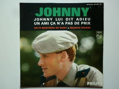 Johnny Hallyday 45Tours EP vinyle Johnny Lui Dit Adieu "Bandeau Noir" mint - Photo 1/4
