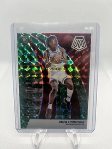 2023-24 Panini Mosaic Amen Thompson RC Rookie Elevate #13 Rockets Green Prizm - Picture 1 of 2