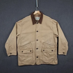 ORVIS Jacket Mens 2XL Brown Khaki Barn Coat Chore Workwear Hunting Cotton Canvas - Picture 1 of 12