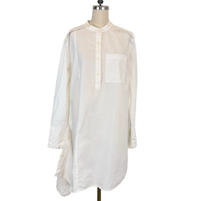 Derek Lam 10 Crosby Shirt Dress White Poplin Cotton Artsy Minimalist Modern L - Image 1 of 4