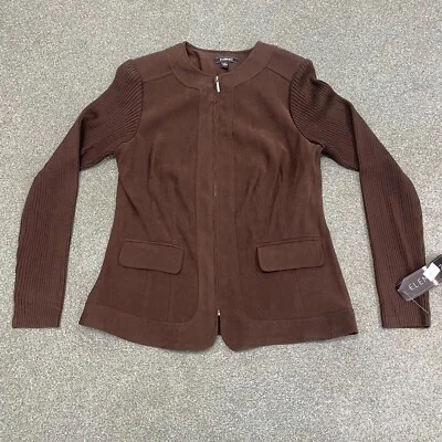 Elementz Jacket Womens Small Brown - Polyester Body - Acrylic Sleeves - Small - Image 1 of 4