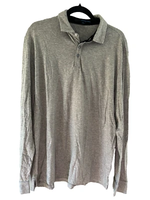 Polo Zachary/Prell Para Hombres Manga Larga Gris Ligero Talla Grande Foto 1 de 4