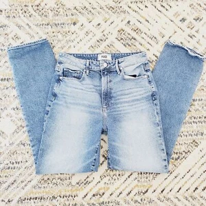 Paige Stella Womens Jeans High Waist Straight Leg Light Wash Distressed SZ 30 - Picture 1 of 10