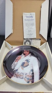 Elvis Presley Remembered Collector Plate Tenderly 1989 Ernst W/ COA Original Box - Picture 1 of 14