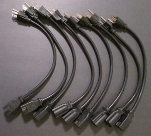 Nine CHING CHENG 1FT EL-302 E88446 3 Prong Male to 3 Prong Female POWER CORDS UL - Picture 1 of 3