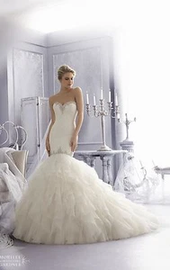 Mori Lee Wedding Dress Style 2685 Size 10 Ivory NEW!!  SALE ! SALE !!! - Picture 1 of 12