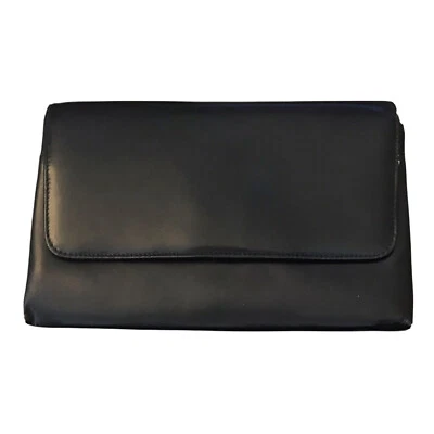 Черный кожаный ручной застежки сумочки бумажник Италии вечеринки моды MCM винтажный - Изображение 1 из 4