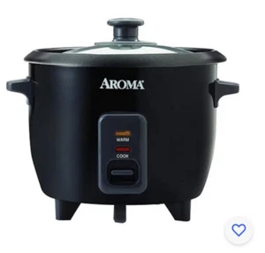Aroma® 6 Cup Non-Stick Rice & Grain Cooker, BLACK - Picture 1 of 2