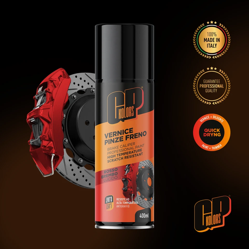 Vernice spray per pinze freni alte temperature auto tuning freno rosso Brembo - Immagine 1 di 1