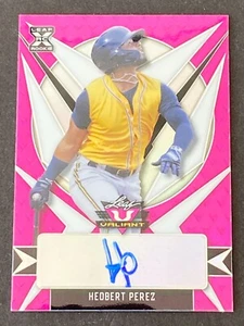 Hedbert Perez 2021 Leaf Valiant XRC Auto Pink #ed 12/25 - Picture 1 of 10