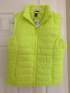 AEROPOSTALE womens LIVE LOVE DREAM Quilted Active Vest Sport M Yellow NEW NWT - Picture 1 of 6