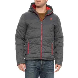 Spyder Nexus Puffer Polar Jacket F19Men's Medium Grey - Picture 1 of 4