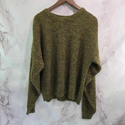 Suéter De Colección Para Hombre XL Marrón Dorado Mostaza Acrílico Años 80 90 Raglán Le Tigre  Foto 1 de 4