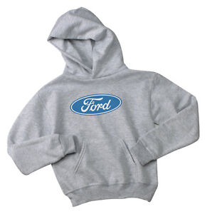 Youth Hoodie Ford logo gray kids sweatshirt ford hoodie boys 2 4 6 8 10 12 gray