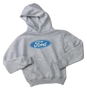 Youth Hoodie Ford logo gray kids sweatshirt ford hoodie boys 2 4 6 8 10 12 gray - Picture 1 of 1