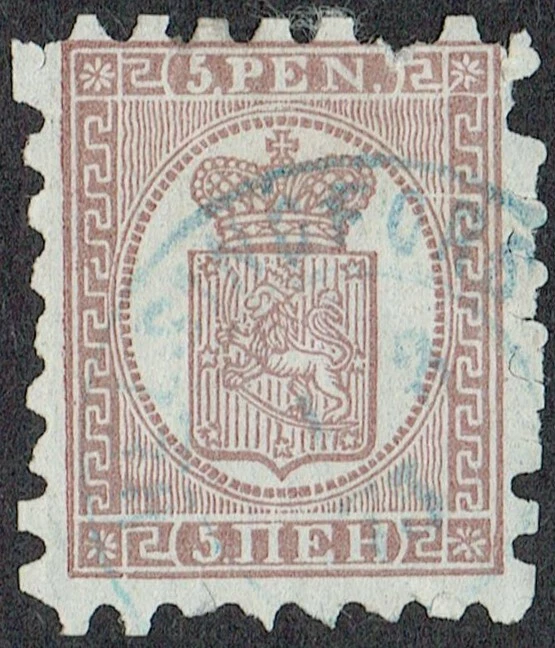 Finland 1871 SG 52 5p Purple-Brown/Grey (i) Good Used Cat.£425.00 - Image 1 of 1