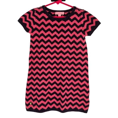 Vestido Suéter Lilly Pulitzer Little Santana Chevron Rosa y Negro Mediano (6/7) Foto 1 de 4
