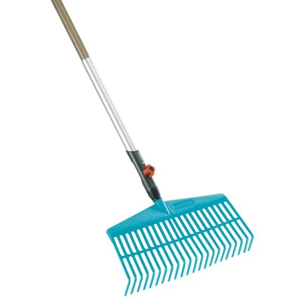 Gardena Rechenbesen mit Holzstiel Fächerbesen Combisystem Laubbesen Laubrechen - Bild 1 von 1