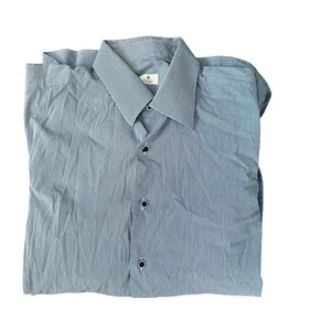 Oriali Firenze Designer Men's Dress Shirt Blue Check 16.5 / 42 Button Down - Picture 1 of 4