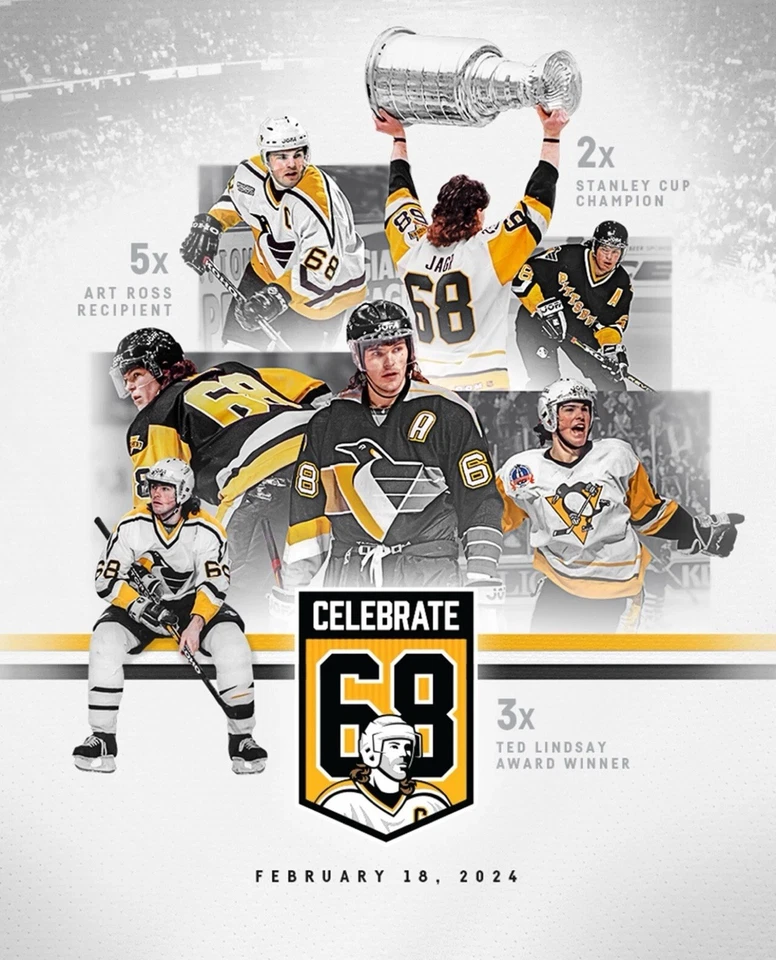 Foto de Jaromir Jagr Noche de Retiro Celebración Pittsburgh Penguins 8x10 NHL Foto 1 de 1