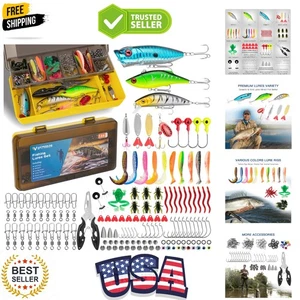 144-teiliges Angelköder-Set mit Tackle Box - Ideal für Barsch & Forelle - Bild 1 von 9