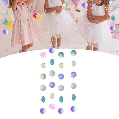 4x Kit Streamer Guirnaldas Colgantes Circulares para Baby Shower Año Nuevo Aniversario Foto 1 de 4