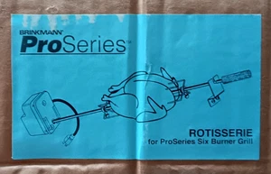 Original Brinkmann Drehspieß für ProSeries Vier & Sechs Brenner Grill Neu/Open Box  - Bild 1 von 5