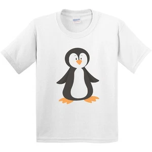 Inktastic Cute Baby Penguin Youth T-Shirt Penguins Confused Winter Looking Bird - Picture 1 of 3