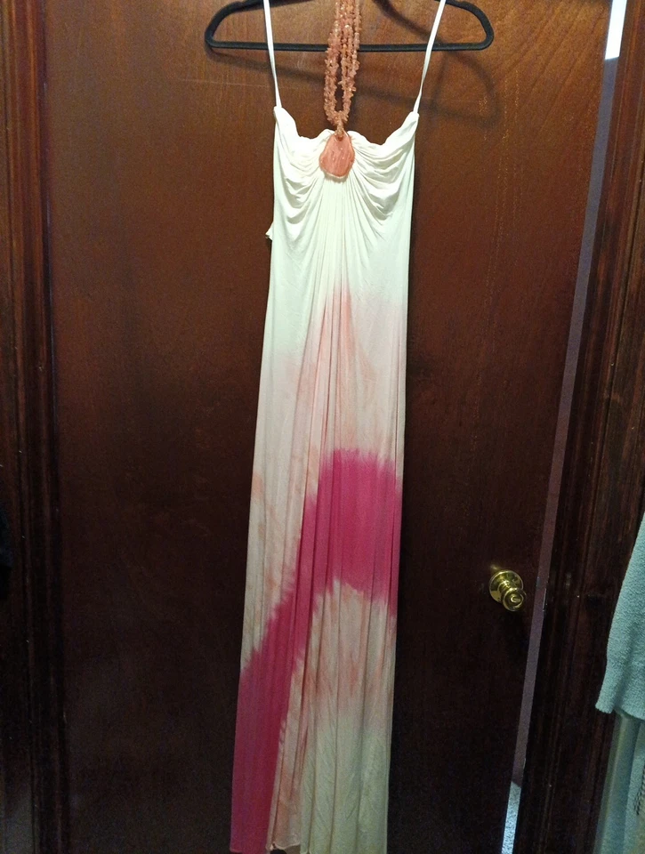 Vestido maxi Sky Brand rosa pedra halter tamanho pequeno novo com etiquetas $245 - Imagem 1 de 4