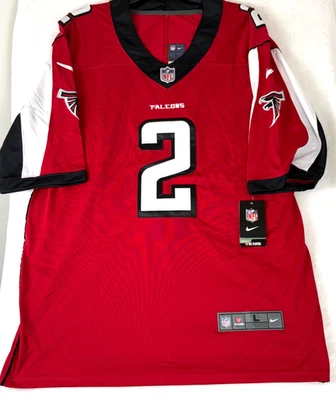 Camiseta masculina de futebol vermelha Nike Atlanta Falcons Matt Ryan #2 On Field masculina grande " - Imagem 1 de 4