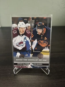 Upper Deck 2022-23 Series 2 Checklist Nathan MacKinnon Leon Draisaitl #449 - Picture 1 of 2