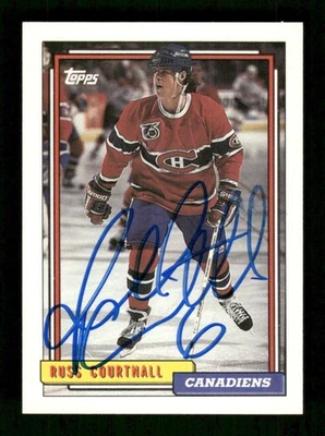 1992-93 Topps 276 Russ Courtnall signed auto autograph  BXCP49 - Image 1 of 2