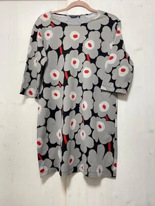 Women's Marimekko Flowers Unikko Marjailla Dress Tunic Size L Multicolor Cotton - Picture 1 of 8