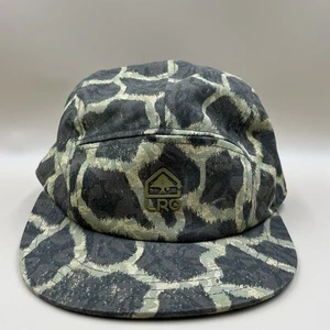 LRG 5-Panel Strapback Mütze Giraffe Tarnmuster grün Logo Streetwear Einheitsgröße - Bild 1 von 6