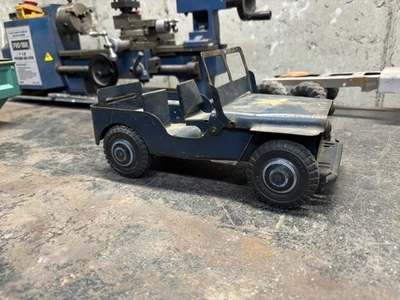 Jeep de juguete vintage Marx Willys en azul USN Foto 1 de 4