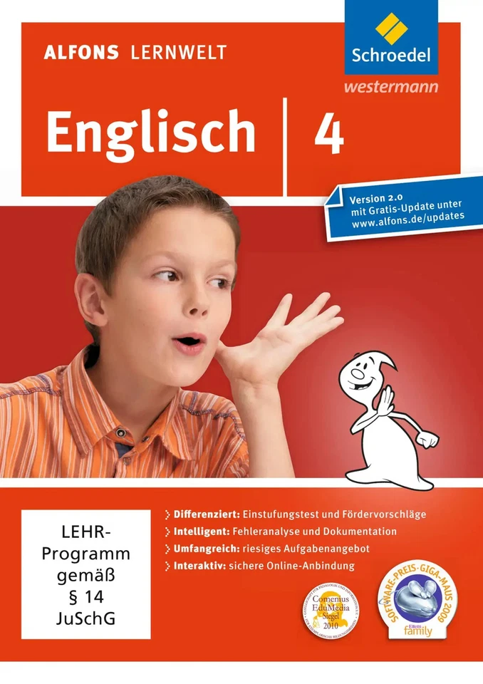 Alfons Lernwelt Lernsoftware Englisch 4. DVD-ROM für Windows 7; Vista; XP und... - Bild 1 von 1