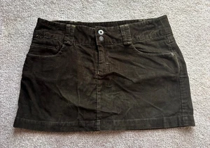 Vintage Y2K 90’s Micro Mini Skirt 4 American Eagle Cord Low Rise Grunge - Bild 1 von 7