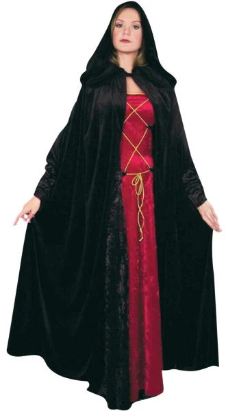 Fantasia de veludo masculina ou feminina com capuz para adultos tamanho único - Imagem 1 de 1