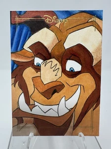 2025 TOPPS DISNEY CHROME SKETCH CARD 1/1 Beauty And The Beast Artist TOM AMICI - Picture 1 of 10
