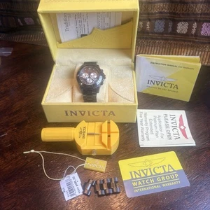 Invicta 5093 Speedway II Stainless Chrono Gunmetal Swiss Movement Mens Watch - Picture 1 of 17